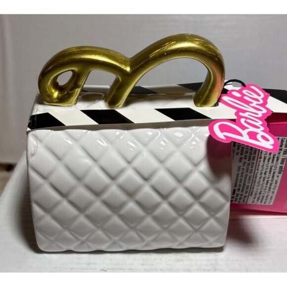 Barbie Ceramic Quilted Handbag Shaped Mug & Cappuccino Latte Mix Mattel - Picture 3 of 11